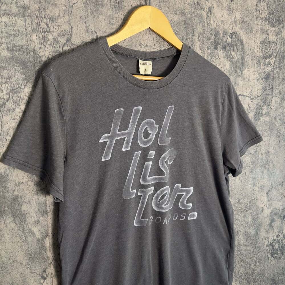 Hollister California Vintage Graphic Surf Boards T-Shirt Dark Gray Size L